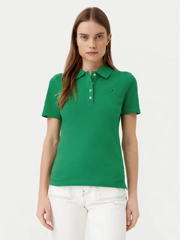 Tommy Hilfiger Tommy Hilfiger Polo 1985 WW0WW43225 Zelena Slim Fit