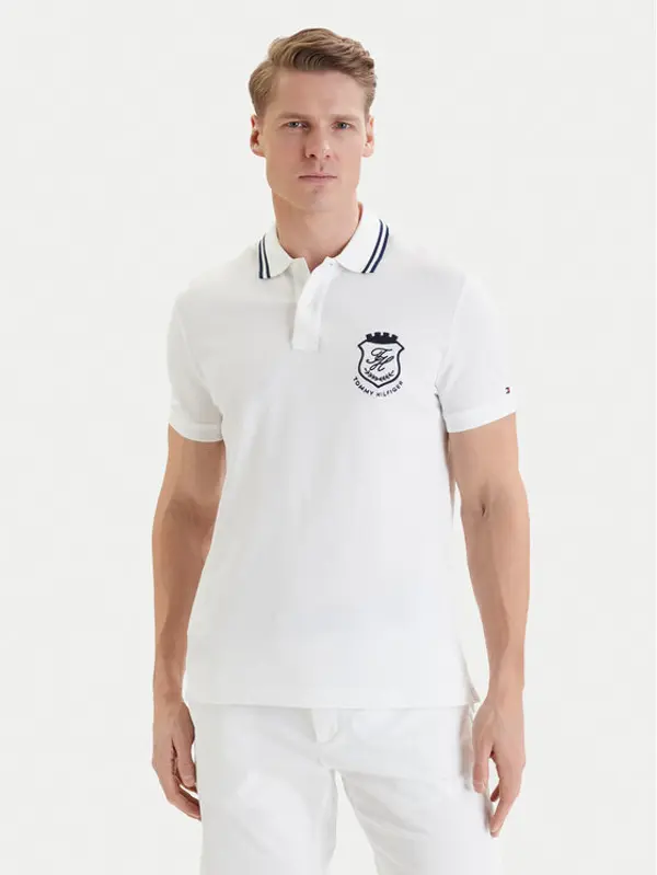 Tommy Hilfiger Tommy Hilfiger Polo Badge MW0MW43061 Bijela Regular Fit