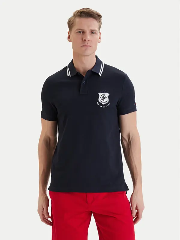 Tommy Hilfiger Tommy Hilfiger Polo Badge MW0MW43061 Tamnoplava Regular Fit