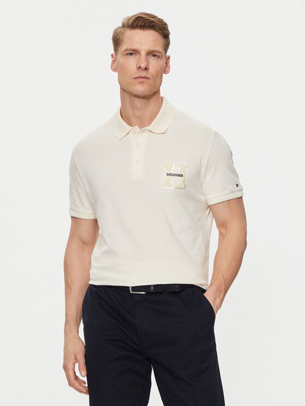Tommy Hilfiger Tommy Hilfiger Polo Boucle Embro MW0MW34771 Bež Regular Fit