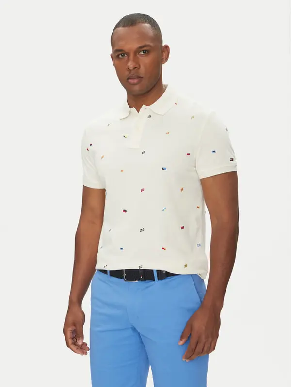 Tommy Hilfiger Tommy Hilfiger Polo Critter MW0MW39044 Bež Regular Fit
