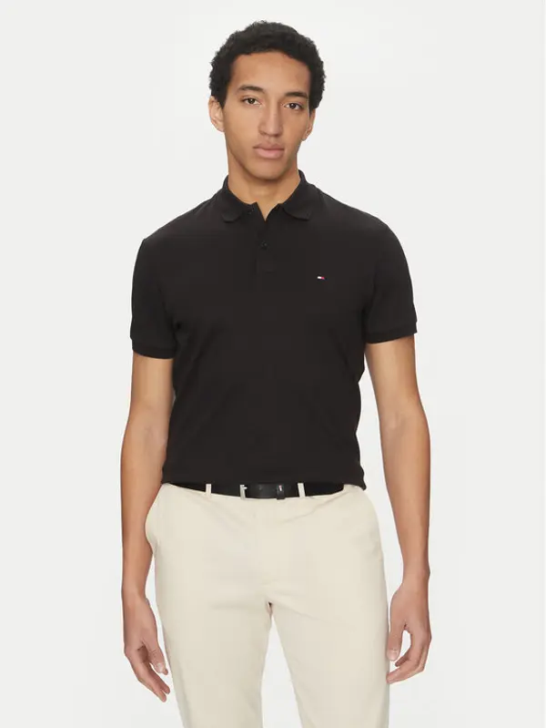 Tommy Hilfiger Tommy Hilfiger Polo Essential MW0MW35585 Crna Regular Fit