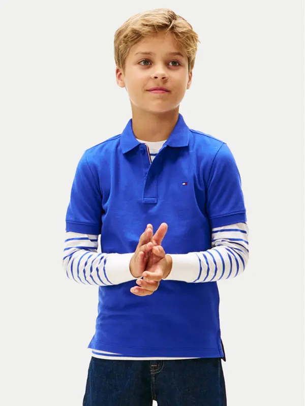 Tommy Hilfiger Tommy Hilfiger Polo Flag KB0KB09103 Plava Regular Fit