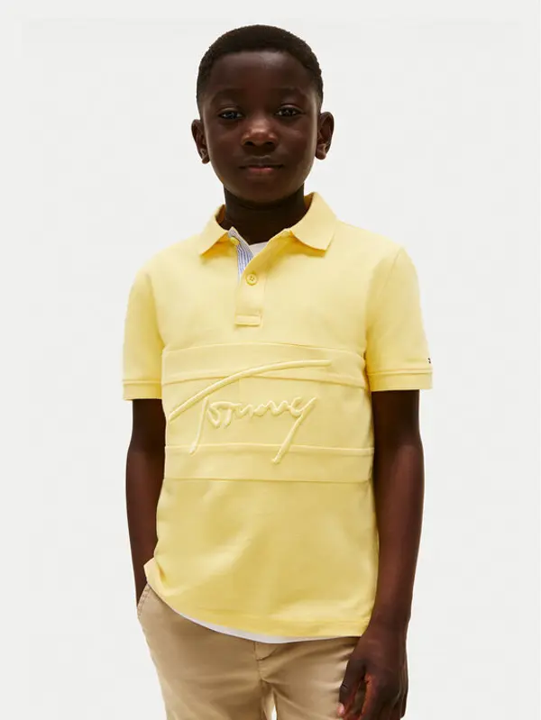 Tommy Hilfiger Tommy Hilfiger Polo Flag KB0KB09714 Žuta Regular Fit
