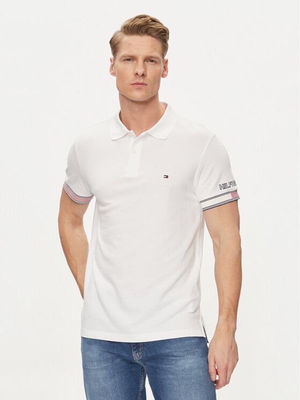 Tommy Hilfiger Tommy Hilfiger Polo Flag MW0MW34780 Bijela Slim Fit