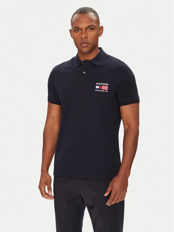 Tommy Hilfiger Tommy Hilfiger Polo Flag MW0MW39836 Tamnoplava Regular Fit