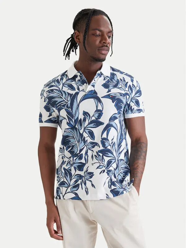 Tommy Hilfiger Tommy Hilfiger Polo Floral Aop MW0MW43125 Plava Regular Fit