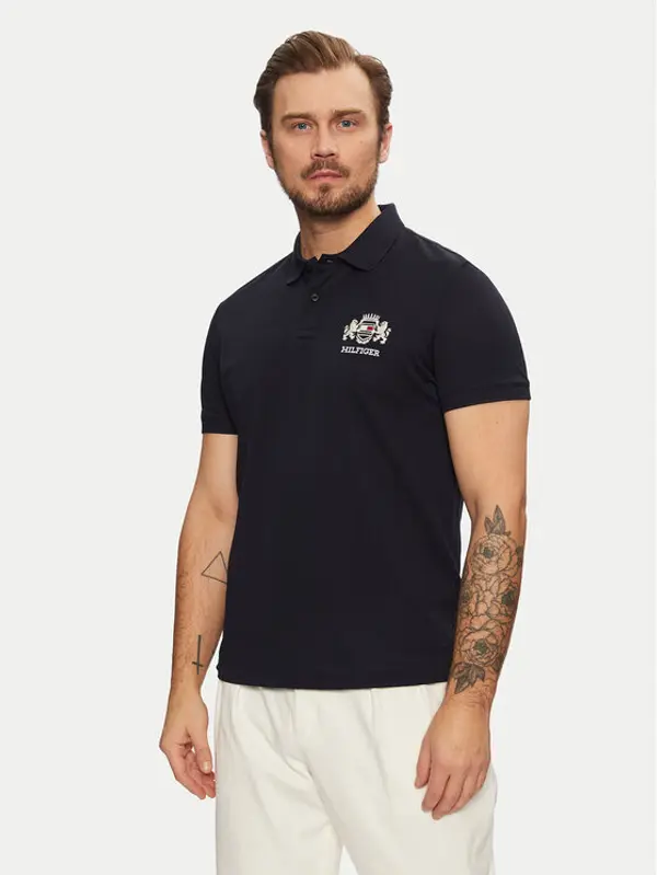 Tommy Hilfiger Tommy Hilfiger Polo Icon Graphic MW0MW37516 Tamnoplava Regular Fit