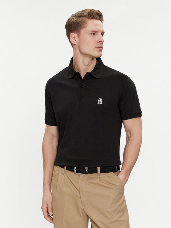Tommy Hilfiger Tommy Hilfiger Polo Interlock MW0MW34783 Crna Regular Fit
