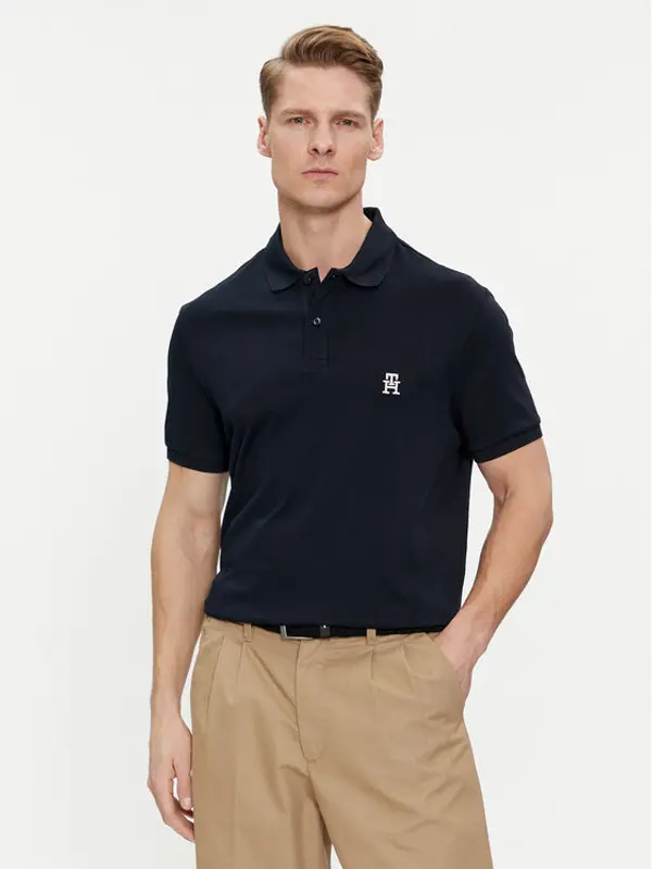 Tommy Hilfiger Tommy Hilfiger Polo Interlock MW0MW34783 Tamnoplava Regular Fit
