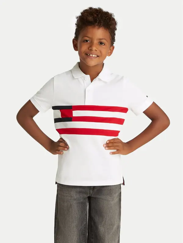 Tommy Hilfiger Tommy Hilfiger Polo KB0KB09528 D Bijela Regular Fit