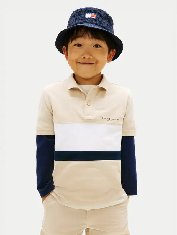 Tommy Hilfiger Tommy Hilfiger Polo KB0KB10383 Bež Regular Fit