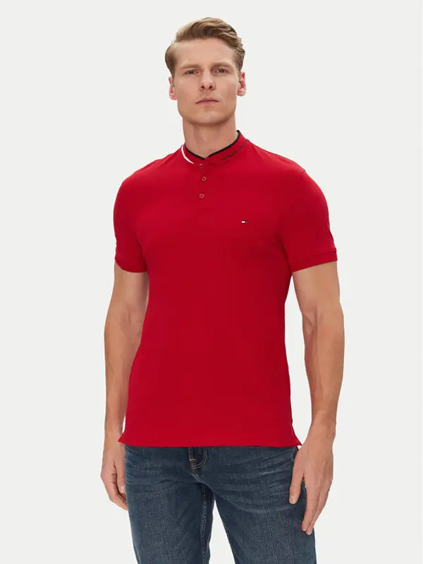 Tommy Hilfiger Tommy Hilfiger Polo Mao MW0MW34752 Crvena Slim Fit