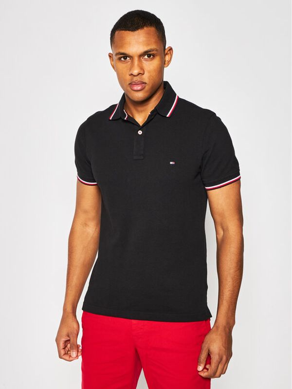 Tommy Hilfiger Tommy Hilfiger Polo MW0MW13080 Crna Slim Fit