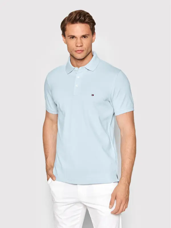 Tommy Hilfiger Tommy Hilfiger Polo MW0MW17771 Svijetloplava Slim Fit