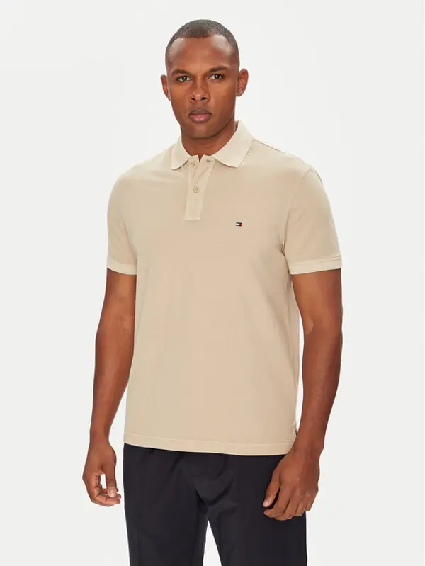 Tommy Hilfiger Tommy Hilfiger Polo MW0MW34757 Bež Regular Fit