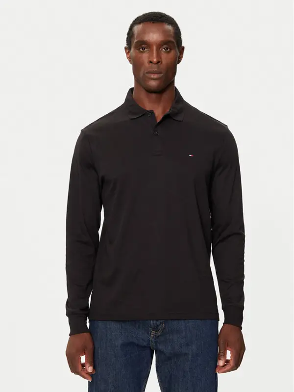 Tommy Hilfiger Tommy Hilfiger Polo MW0MW37317 Crna Regular Fit