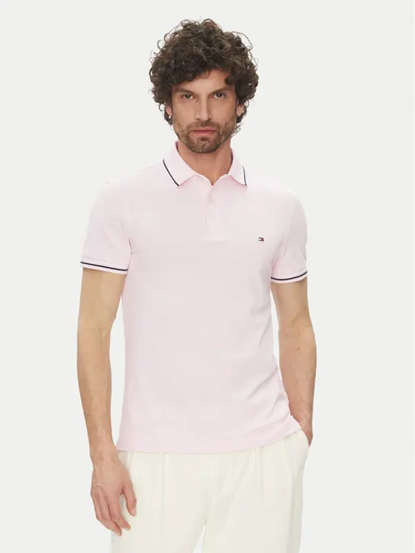 Tommy Hilfiger Tommy Hilfiger Polo MW0MW39993 Ružičasta Slim Fit