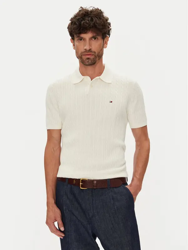 Tommy Hilfiger Tommy Hilfiger Polo MW0MW40701 Bež Regular Fit