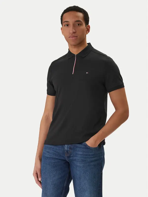 Tommy Hilfiger Tommy Hilfiger Polo MW0MW41613 Crna Regular Fit