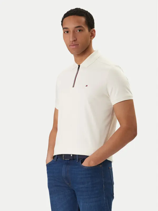 Tommy Hilfiger Tommy Hilfiger Polo MW0MW41613 Écru Regular Fit