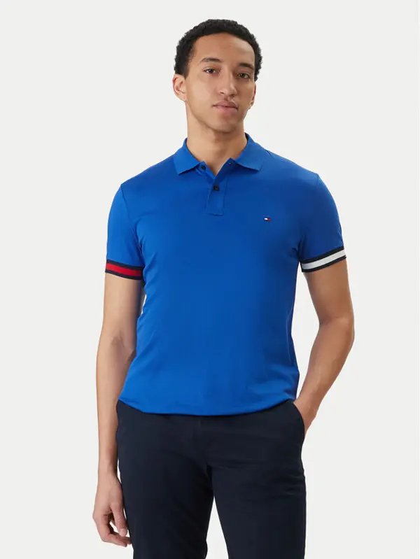 Tommy Hilfiger Tommy Hilfiger Polo MW0MW42743 Plava Slim Fit