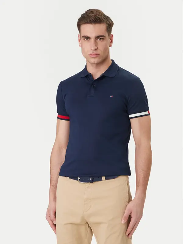 Tommy Hilfiger Tommy Hilfiger Polo MW0MW42743 Tamnoplava Slim Fit