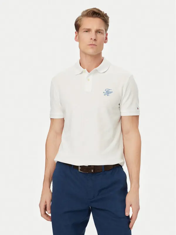 Tommy Hilfiger Tommy Hilfiger Polo MW0MW43046 Bijela Regular Fit