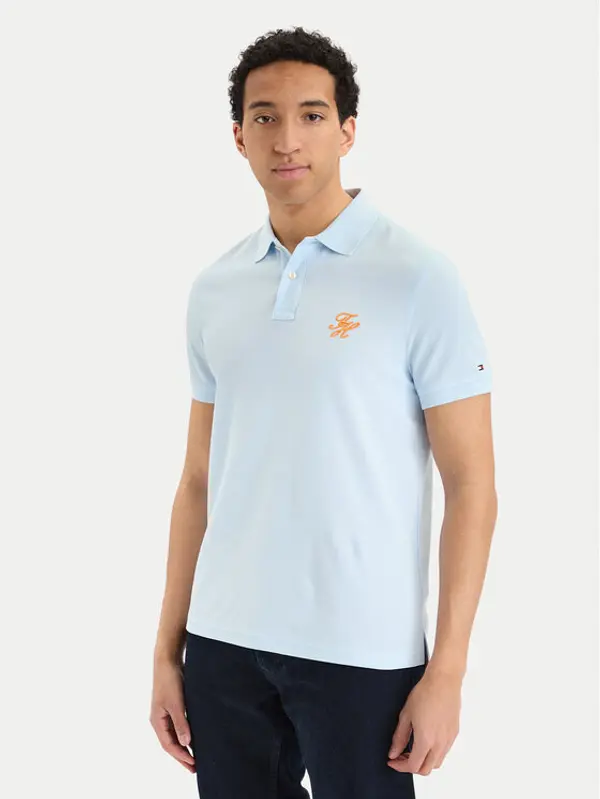 Tommy Hilfiger Tommy Hilfiger Polo MW0MW43046 Svijetlo plava Regular Fit
