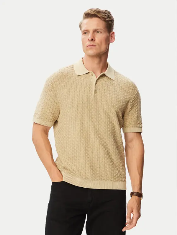 Tommy Hilfiger Tommy Hilfiger Polo MW0MW43246 Bež Regular Fit