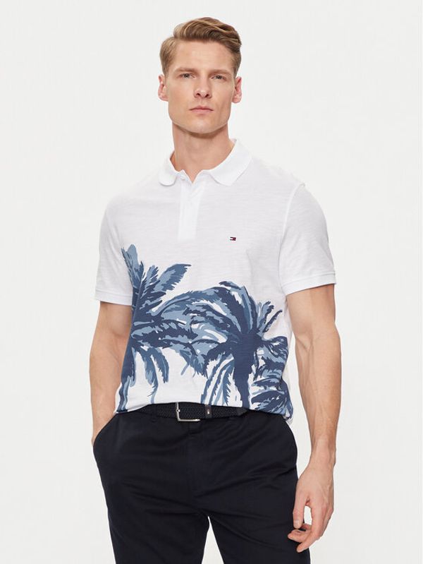 Tommy Hilfiger Tommy Hilfiger Polo Palm Print MW0MW34758 Bijela Regular Fit