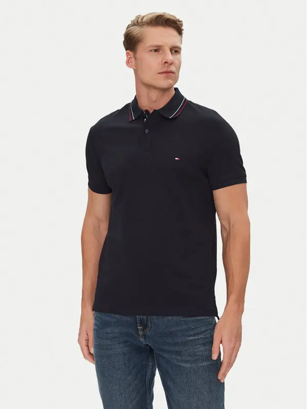 Tommy Hilfiger Tommy Hilfiger Polo Placket Interest MW0MW38459 Tamnoplava Regular Fit
