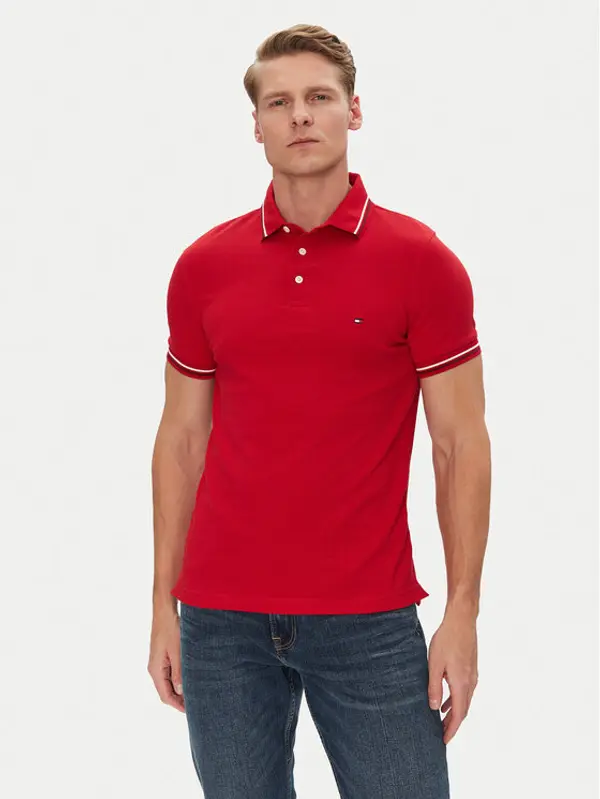 Tommy Hilfiger Tommy Hilfiger Polo Seasonal MW0MW39993 Crvena Slim Fit