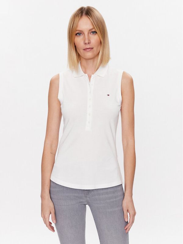 Tommy Hilfiger Tommy Hilfiger Polo WW0WW37819 Bijela Slim Fit