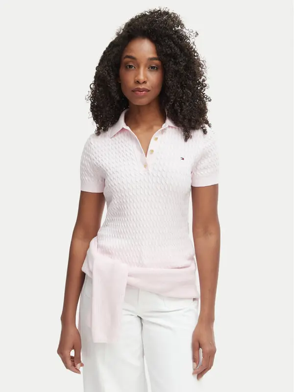 Tommy Hilfiger Tommy Hilfiger Polo WW0WW41474 Ružičasta Regular Fit