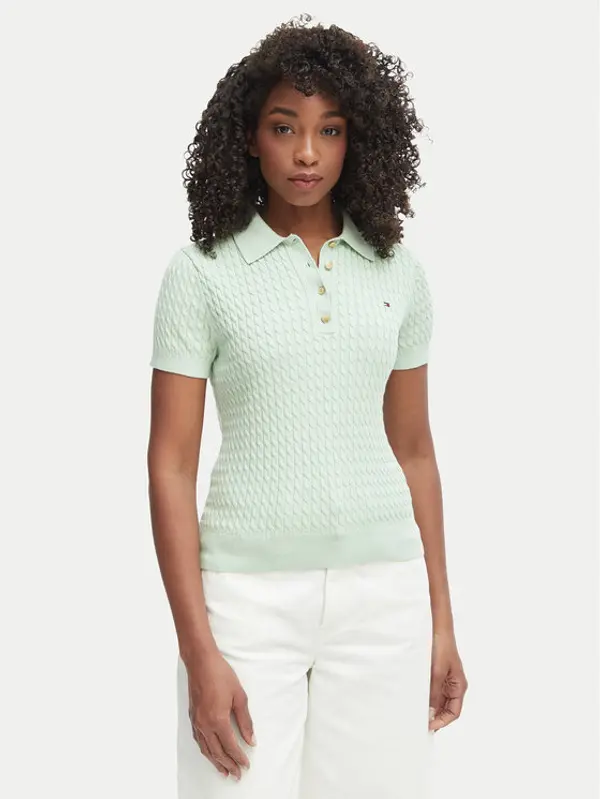 Tommy Hilfiger Tommy Hilfiger Polo WW0WW41474 Zelena Regular Fit