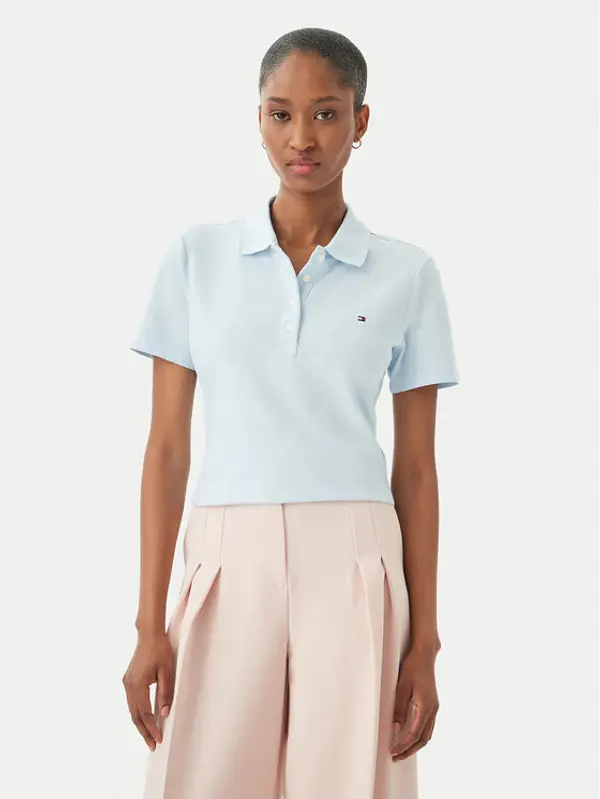 Tommy Hilfiger Tommy Hilfiger Polo WW0WW43225 Svijetlo plava Regular Fit