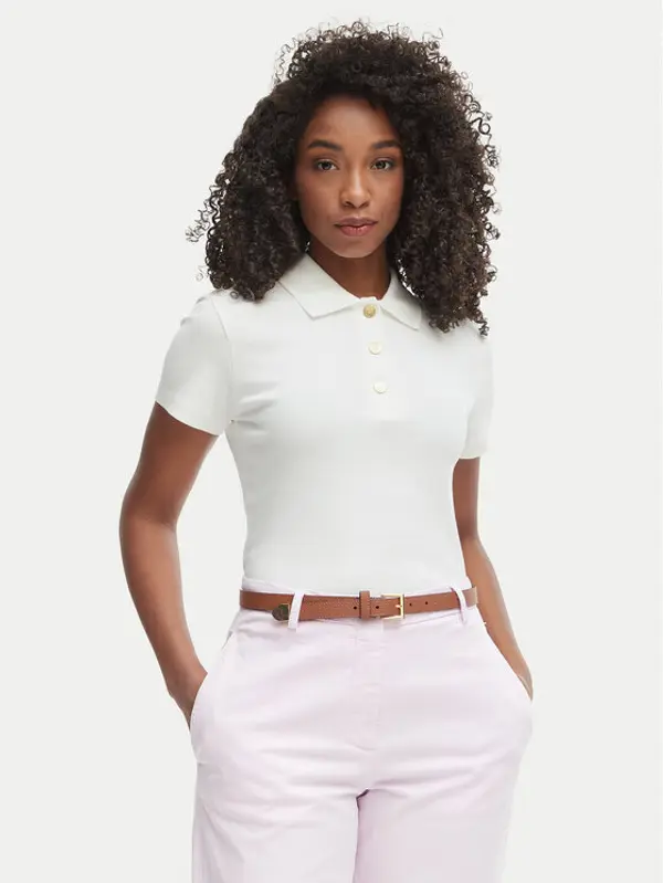Tommy Hilfiger Tommy Hilfiger Polo WW0WW49252 Bijela Slim Fit