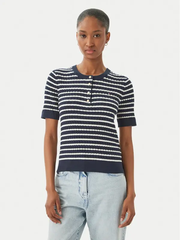 Tommy Hilfiger Tommy Hilfiger Polo WW0WW49613 Tamnoplava Slim Fit