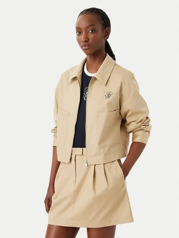 Tommy Hilfiger Tommy Hilfiger Prijelazna jakna Chino WW0WW50144 Bež Regular Fit