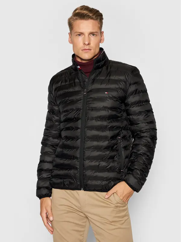 Tommy Hilfiger Tommy Hilfiger Prijelazna jakna Core Circular MW0MW18763 Crna Regular Fit