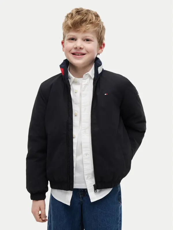 Tommy Hilfiger Tommy Hilfiger Prijelazna jakna Essential KB0KB10451 Crna Regular Fit