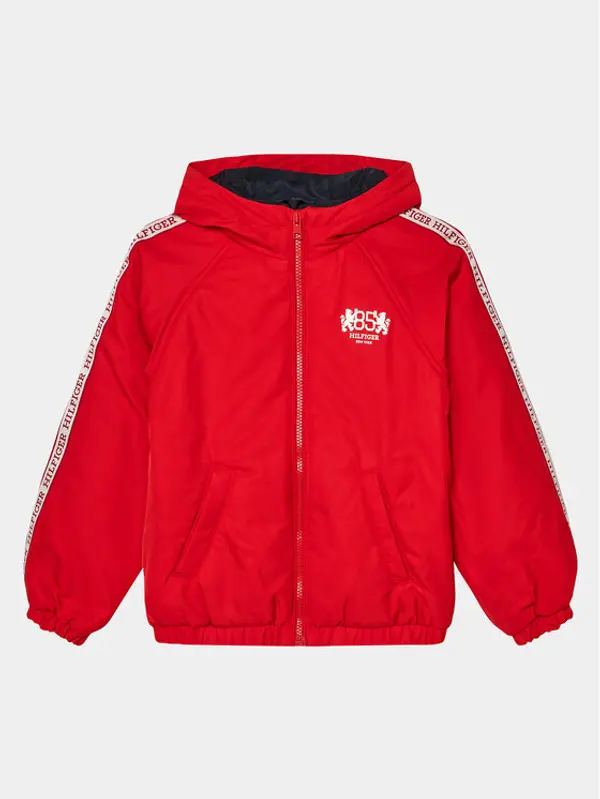 Tommy Hilfiger Tommy Hilfiger Prijelazna jakna Heritage Logo Windbreaker KB0KB08880 Crvena Regular Fit