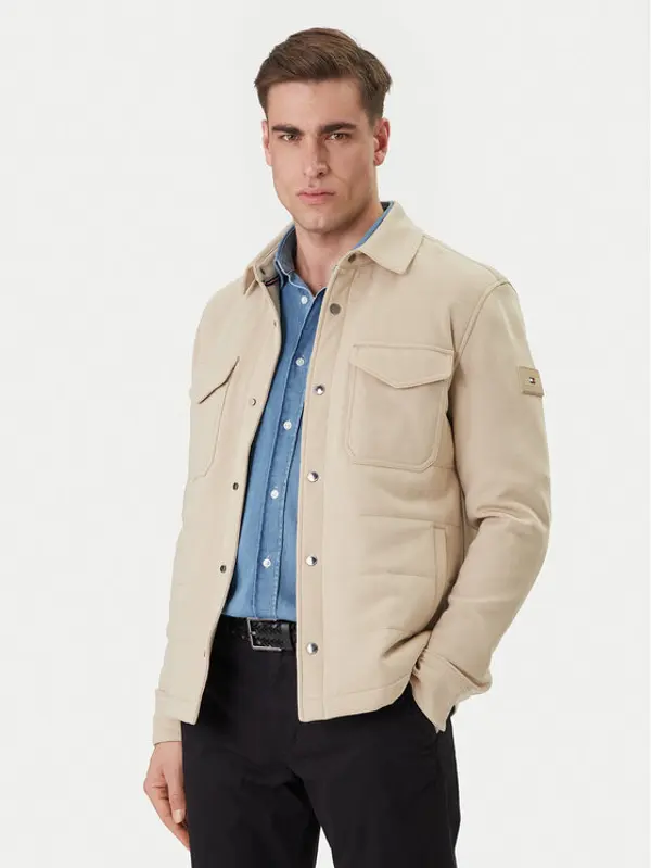 Tommy Hilfiger Tommy Hilfiger Prijelazna jakna Mix Media MW0MW42486 Bež Regular Fit