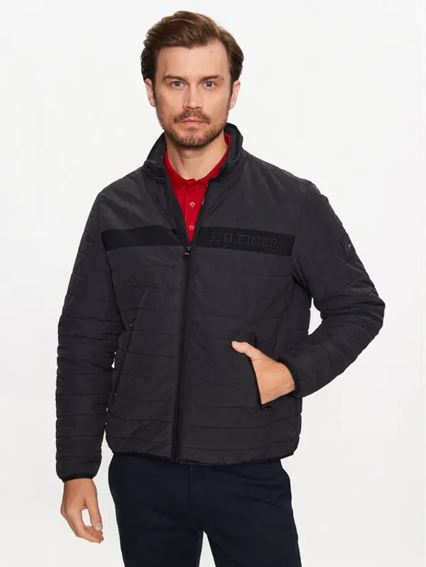Tommy Hilfiger Tommy Hilfiger Prijelazna jakna MW0MW31638 Crna Regular Fit