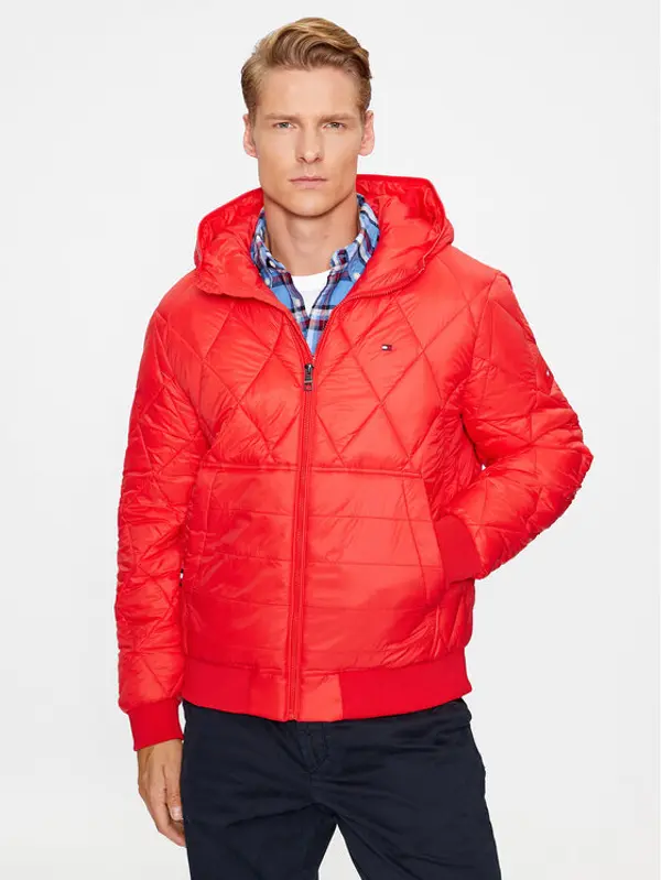Tommy Hilfiger Tommy Hilfiger Prijelazna jakna MW0MW32766 Crvena Regular Fit