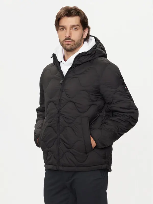 Tommy Hilfiger Tommy Hilfiger Prijelazna jakna MW0MW36585 Crna Regular Fit