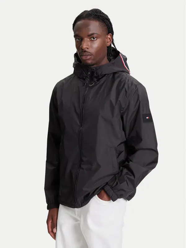 Tommy Hilfiger Tommy Hilfiger Prijelazna jakna MW0MW40225 Crna Regular Fit