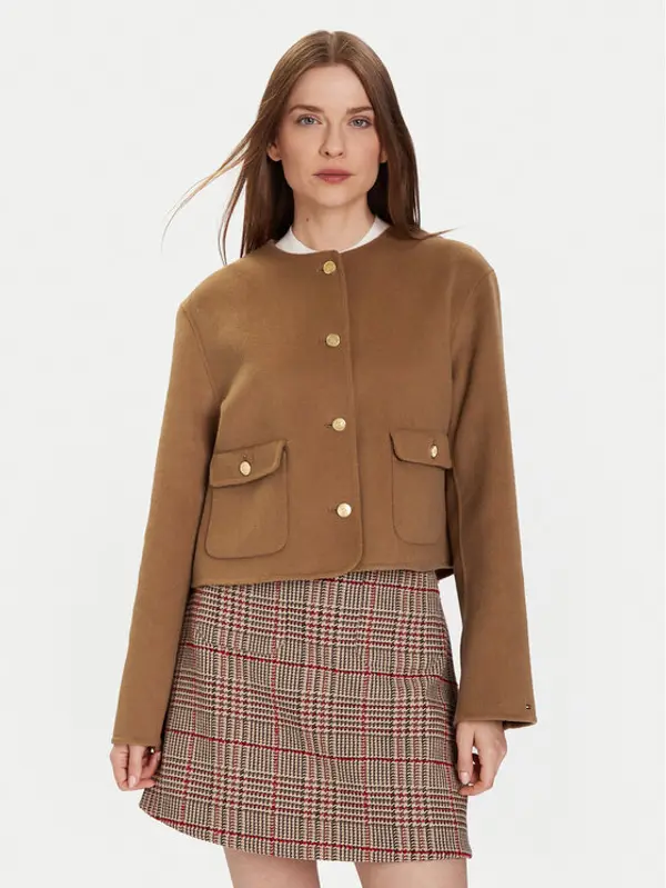 Tommy Hilfiger Tommy Hilfiger Prijelazna jakna WW0WW47446 Bež Regular Fit