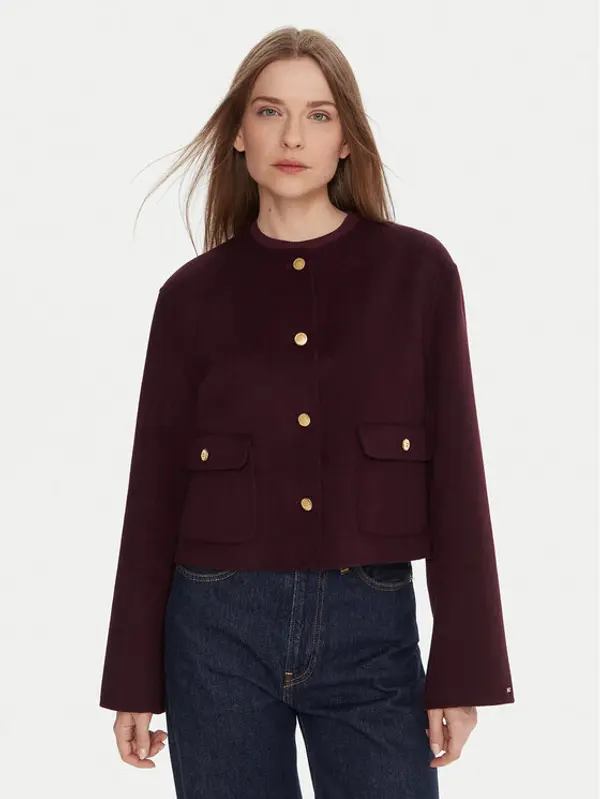 Tommy Hilfiger Tommy Hilfiger Prijelazna jakna WW0WW47446 Tamnocrvena Regular Fit